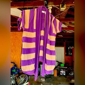 Lg Purple & grey Piper and Blue cover up